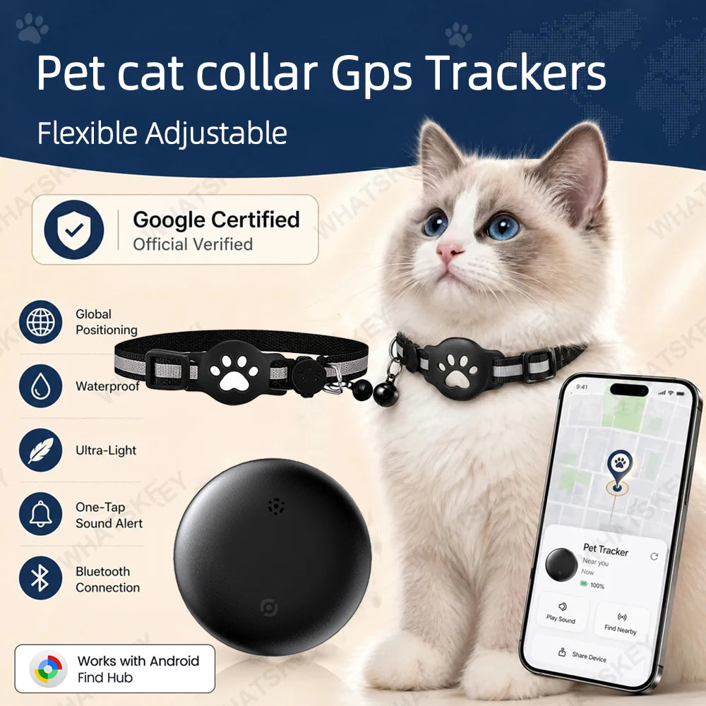 Bluetooth Pet Tracker — Google Find My Device Compatible